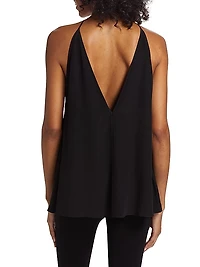 Double-Halter Silk Tank