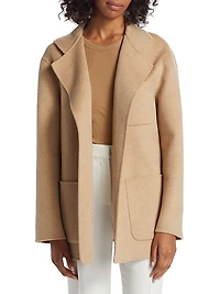 Wool Doublé Open-Front Jacket