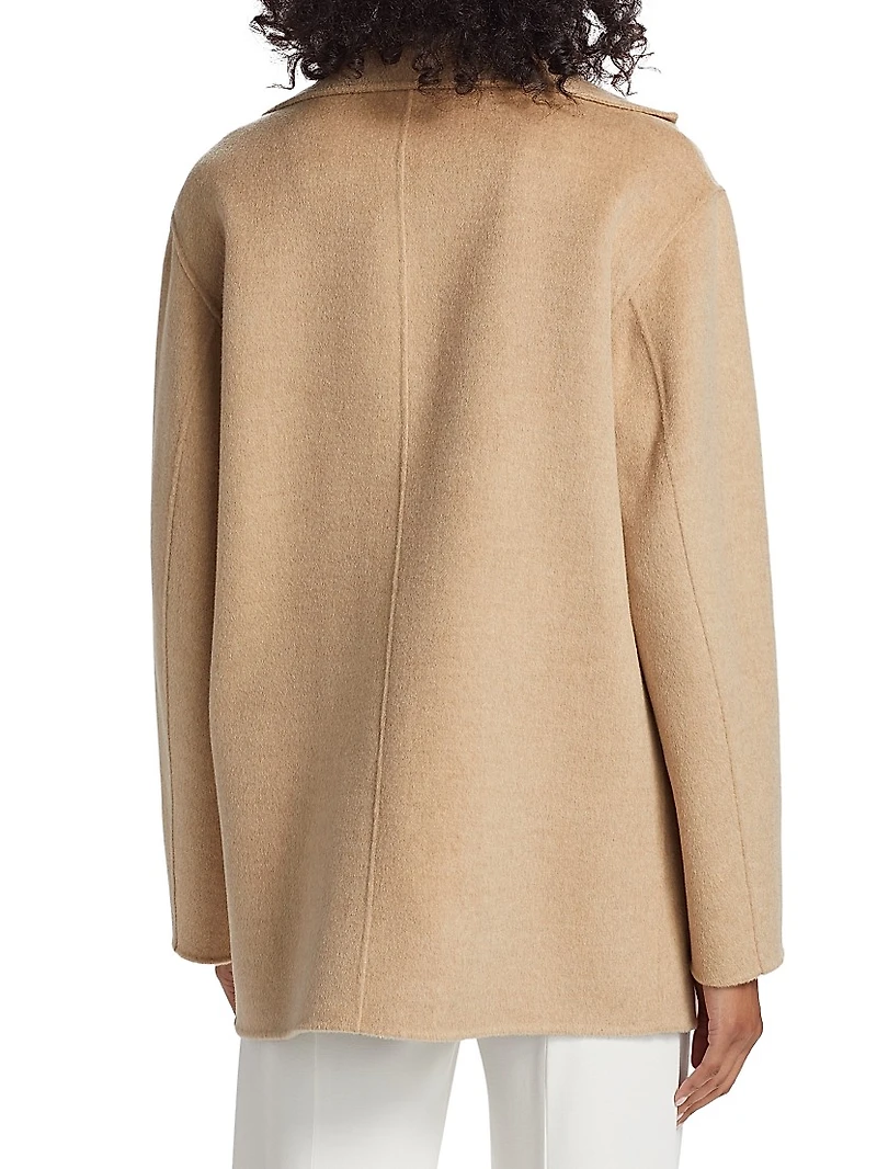 Wool Doublé Open-Front Jacket