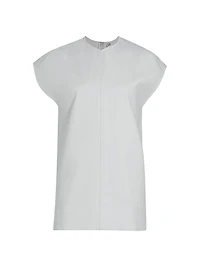 Twisted-Seam Cap-Sleeve Top