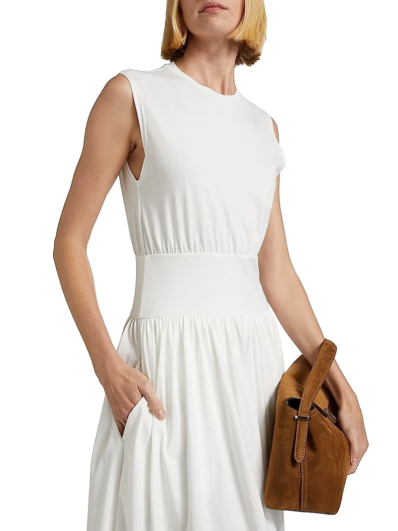 Sleeveless Cotton T-Shirt Dress
