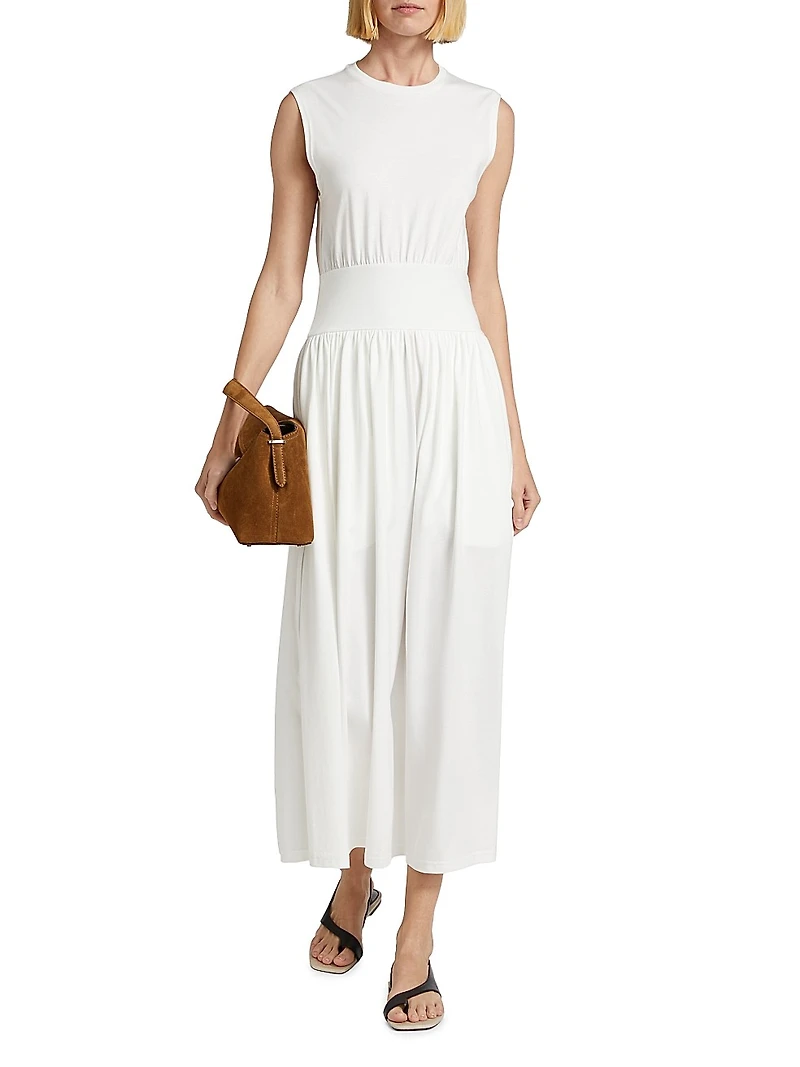 Sleeveless Cotton T-Shirt Dress