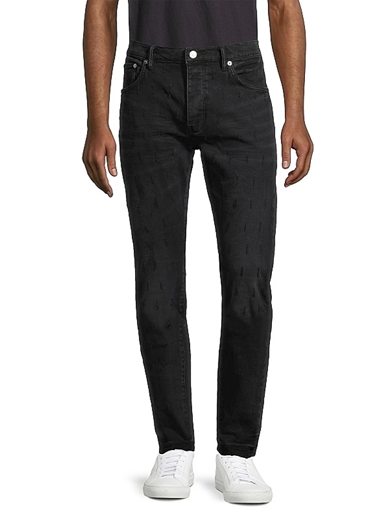 Distressed Stretch Skinny Jeans