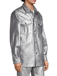 Oversized Long-Sleeve Denim Shirt