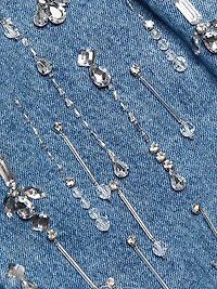 Rhinestone Beaded Jeans