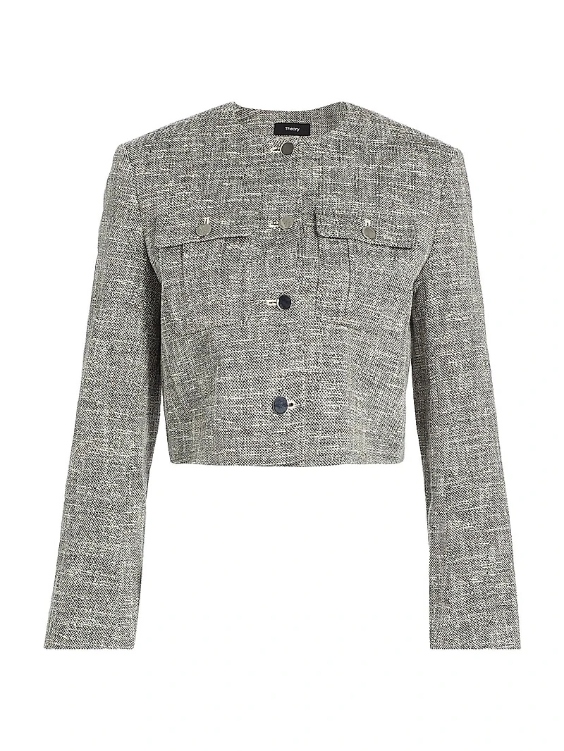 Cotton Tweed Military Jacket