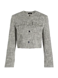 Cotton Tweed Military Jacket