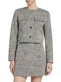 Cotton Tweed Military Jacket