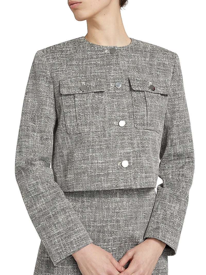 Cotton Tweed Military Jacket