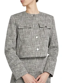 Cotton Tweed Military Jacket