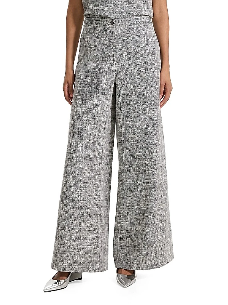 Heathered Wide-Leg Pant
