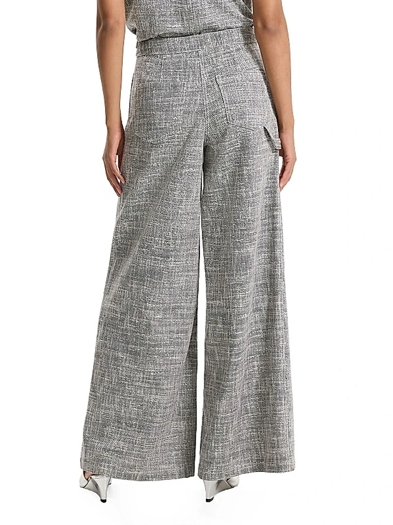 Heathered Wide-Leg Pant