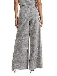 Heathered Wide-Leg Pant
