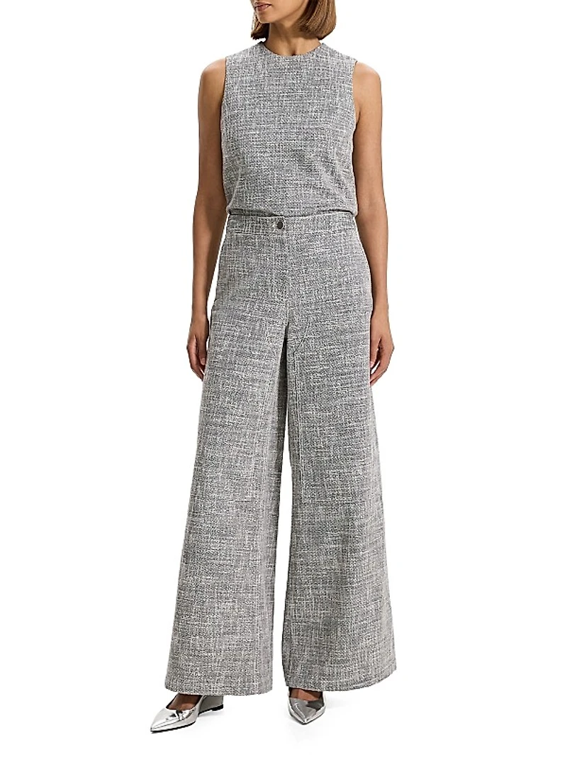 Heathered Wide-Leg Pant