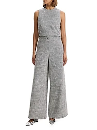 Heathered Wide-Leg Pant