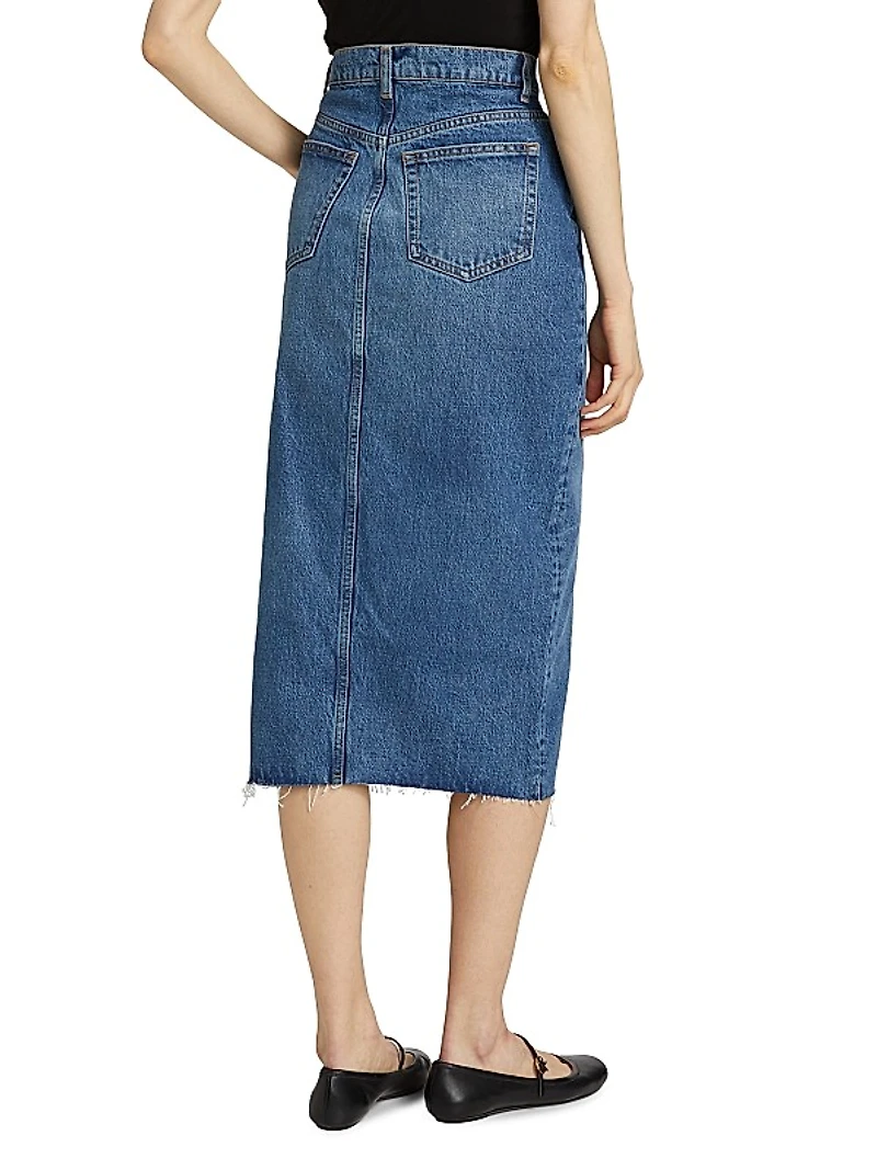 Jagger Denim Midi-Skirt