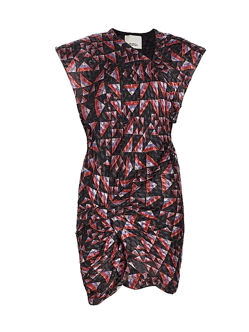 Khol Printed Silk-Blend Minidress