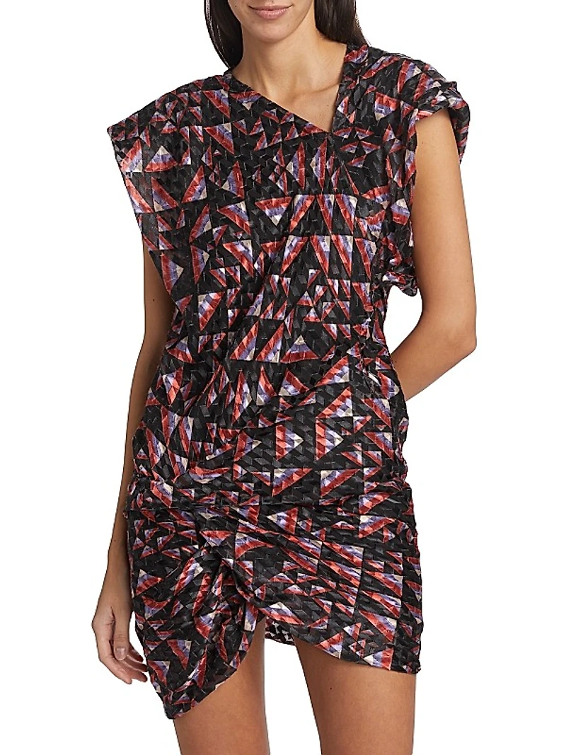 Khol Printed Silk-Blend Minidress