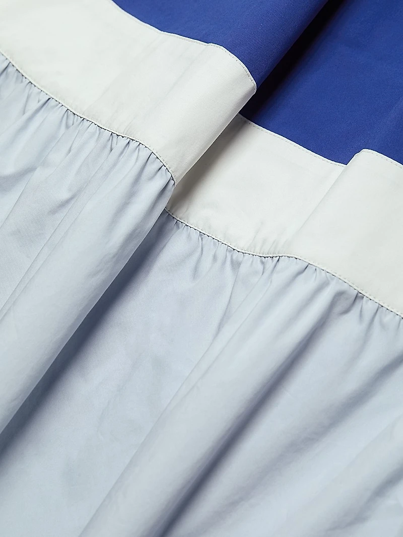 Colorblock Tiered Midi-Dress