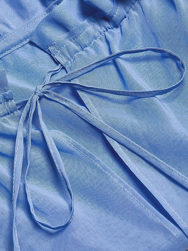 Cotton Organza Ruffled Blouse