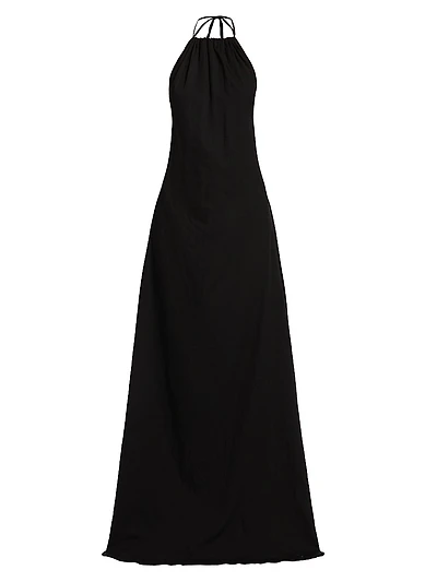 Yoko Cotton Halterneck Maxi Dress