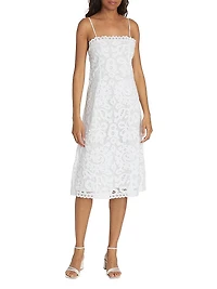 Lovina Embroidered Cotton Midi-Dress