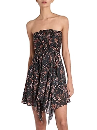 Amanda Geometric Strapless Minidress