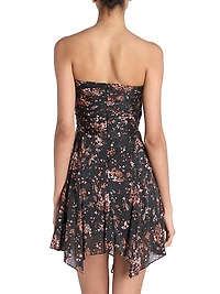 Amanda Geometric Strapless Minidress
