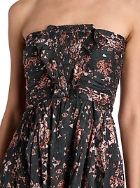 Amanda Geometric Strapless Minidress