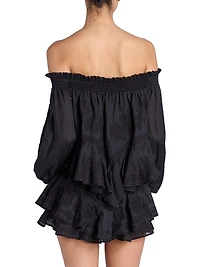 Erine Embroidered Off-The-Shoulder Top