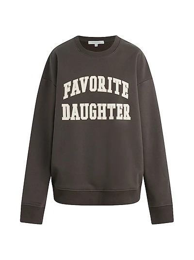 Collegiate Oversized Logo Cotton-Blend Sweatshirt