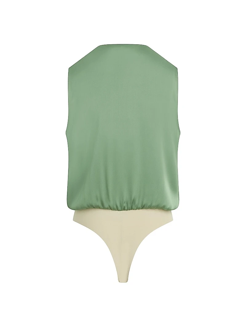 Date Sleeveless Satin Bodysuit