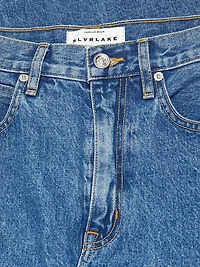 Denim A-Line Midi-Skirt