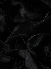 Rosette Appliqué Mermaid Gown