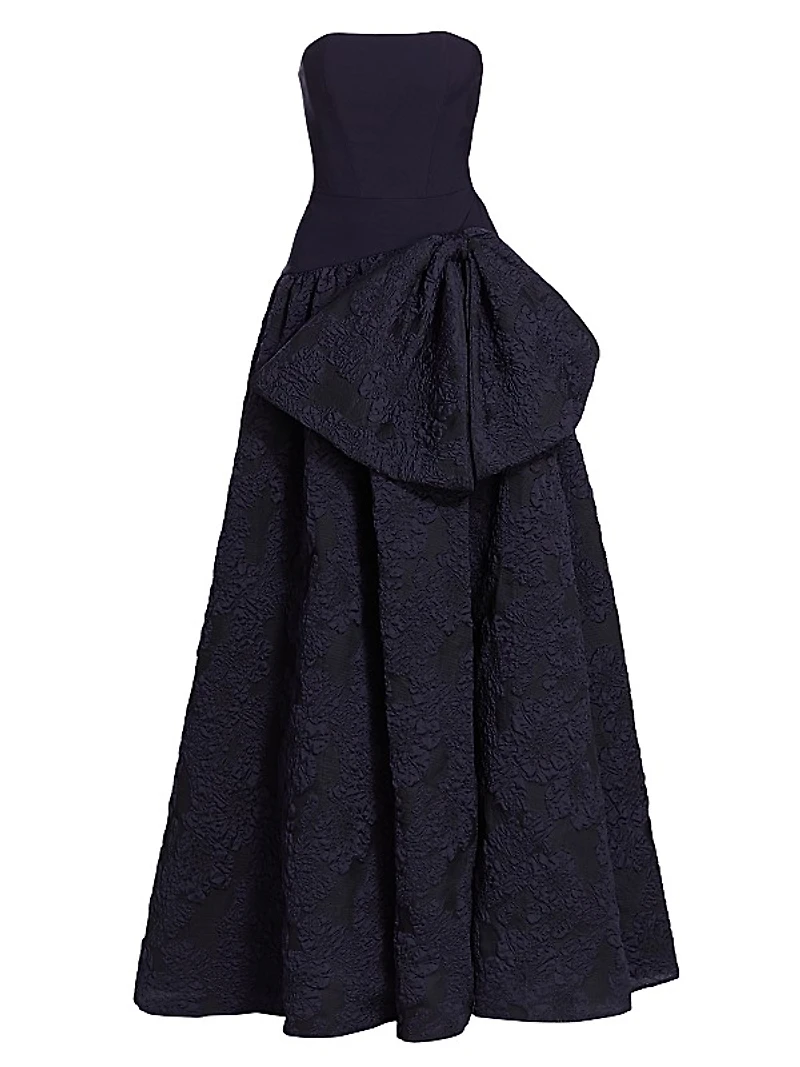 Strapless Stretch Crepe Gown