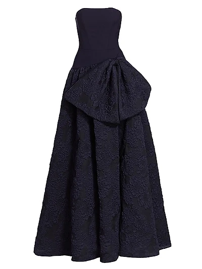 Strapless Stretch Crepe Gown