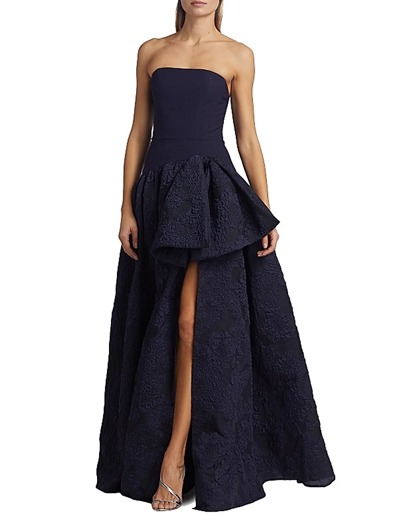 Strapless Stretch Crepe Gown
