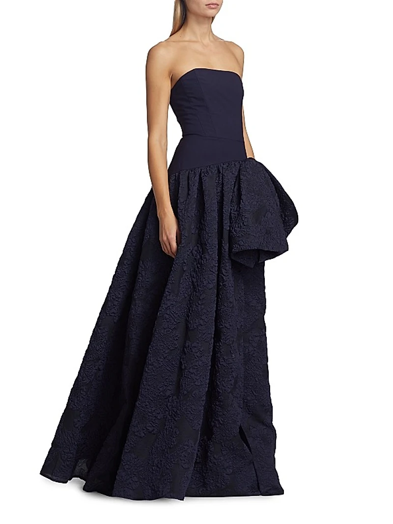 Strapless Stretch Crepe Gown