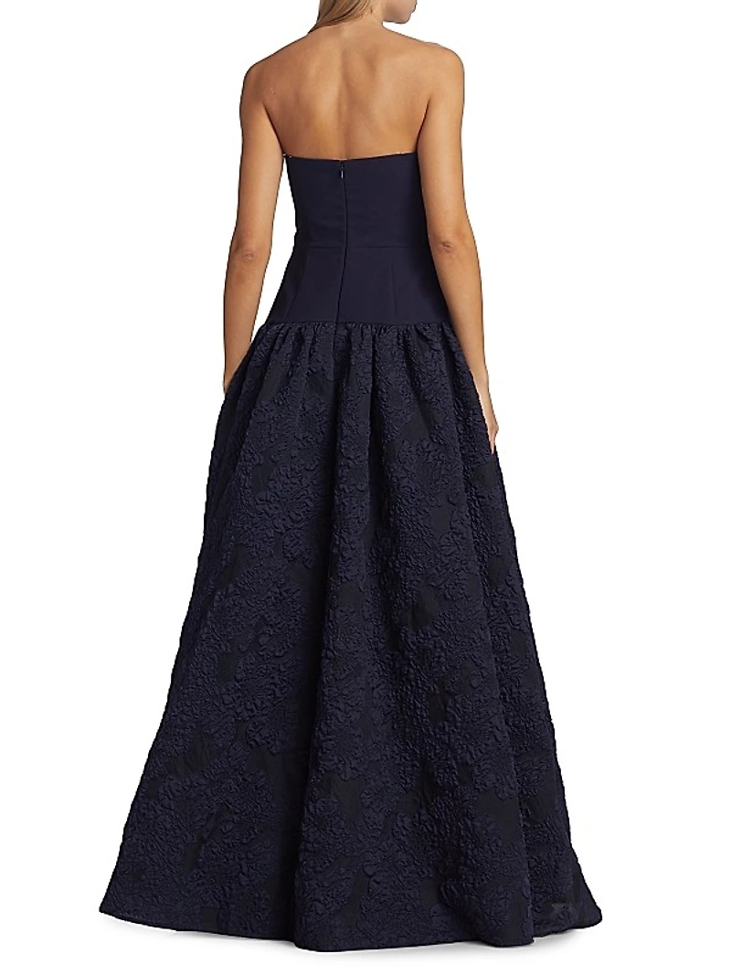 Strapless Stretch Crepe Gown