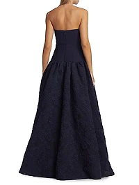 Strapless Stretch Crepe Gown
