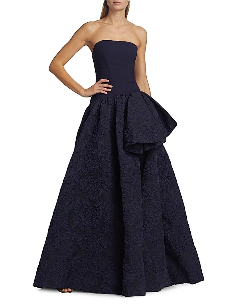 Strapless Stretch Crepe Gown