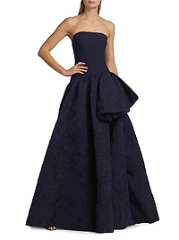 Strapless Stretch Crepe Gown
