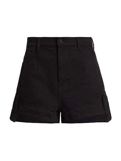 Tailored Slouch Step Hem Shorts