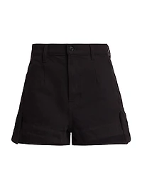 Tailored Slouch Step Hem Shorts