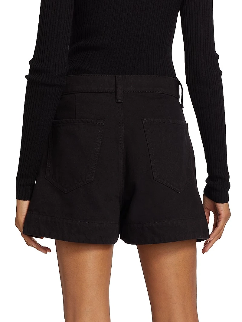 Tailored Slouch Step Hem Shorts