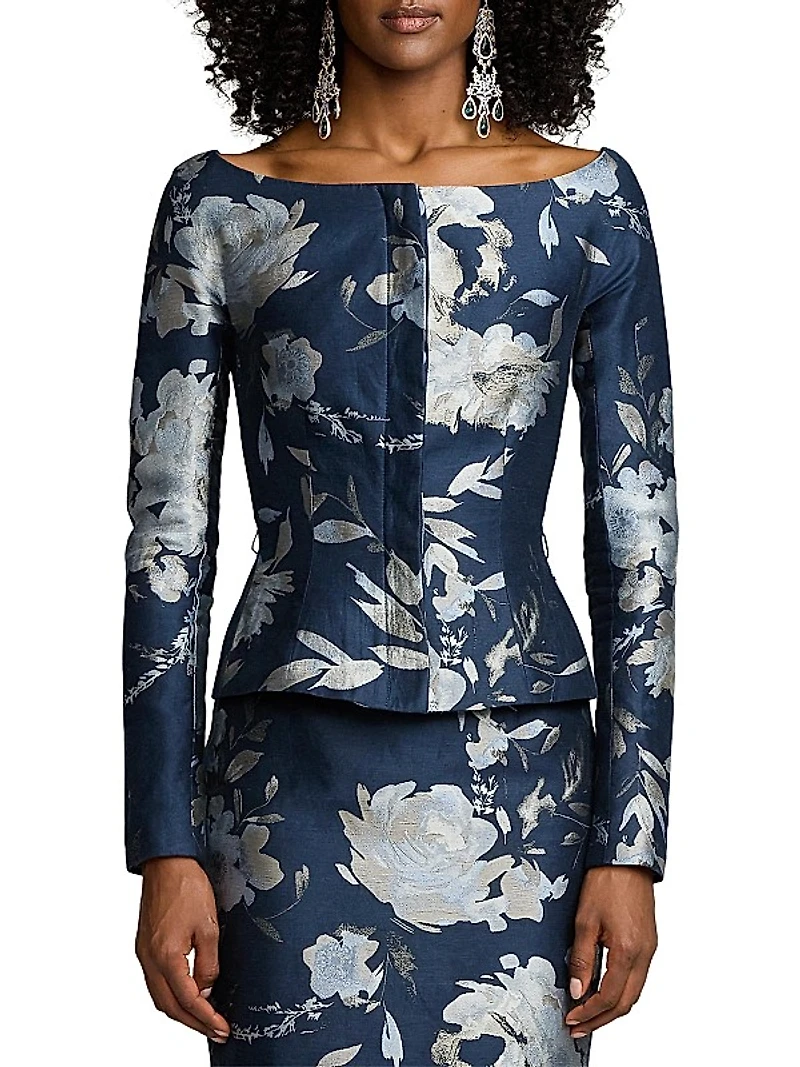 Bethanne Floral Jacquard Jacket