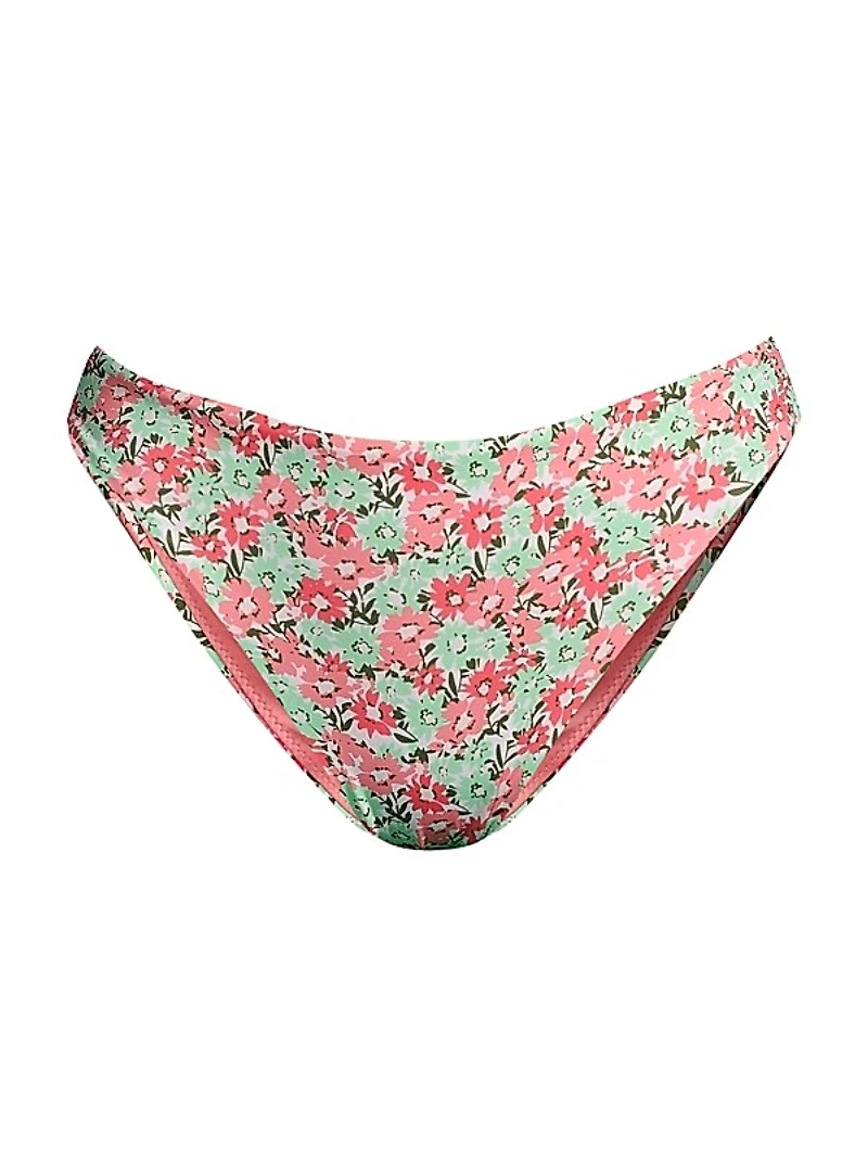 Floral Low-Rise Bikini Bottom