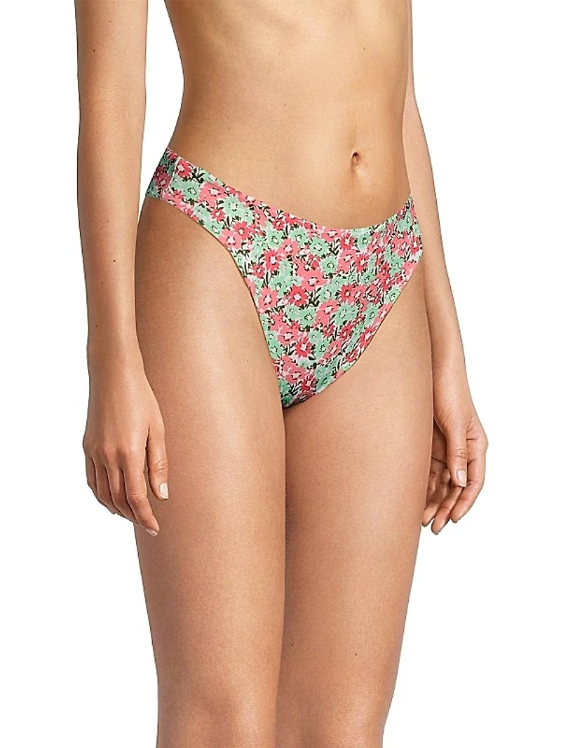 Floral Low-Rise Bikini Bottom