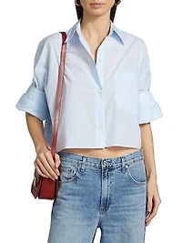 Next Ex Poplin Cropped Shirt