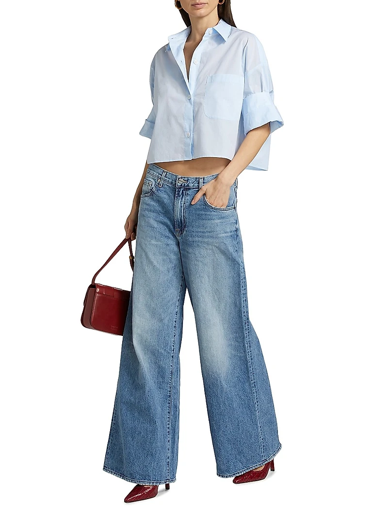 Next Ex Poplin Cropped Shirt